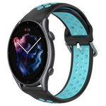 Cinturino sportivo in silicone traspirante perforato da 22 mm, For Amazfit 3
