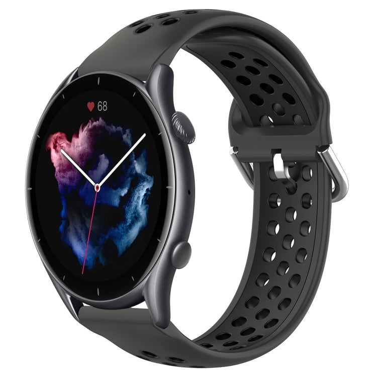 Cinturino sportivo in silicone traspirante perforato da 22 mm, For Amazfit 3