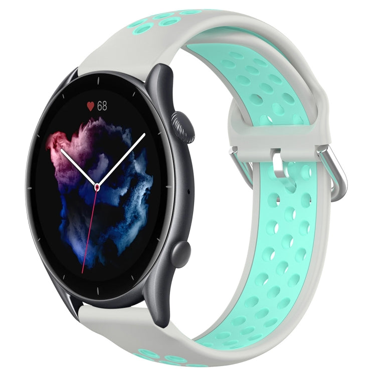 Cinturino sportivo in silicone traspirante perforato da 22 mm, For Amazfit 3