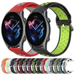 Cinturino sportivo in silicone traspirante perforato da 22 mm, For Amazfit 3