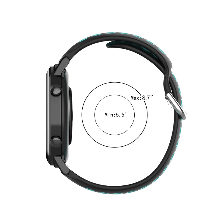 Cinturino sportivo in silicone traspirante perforato da 22 mm, For Amazfit 3