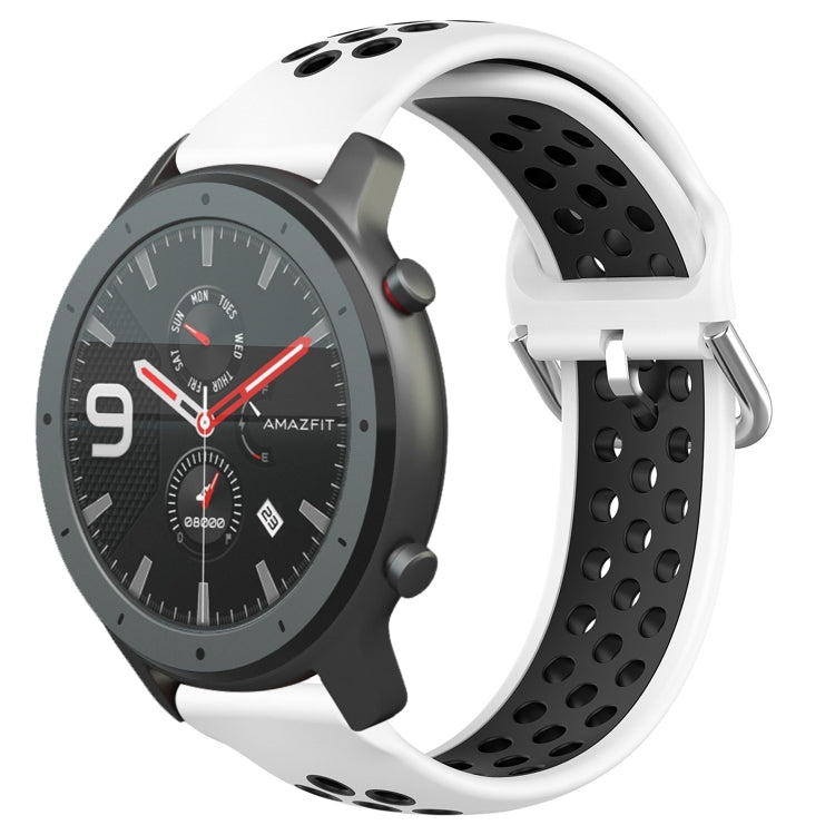 Cinturino sportivo in silicone traspirante perforato da 22 mm, For Amazfit GTR 47mm