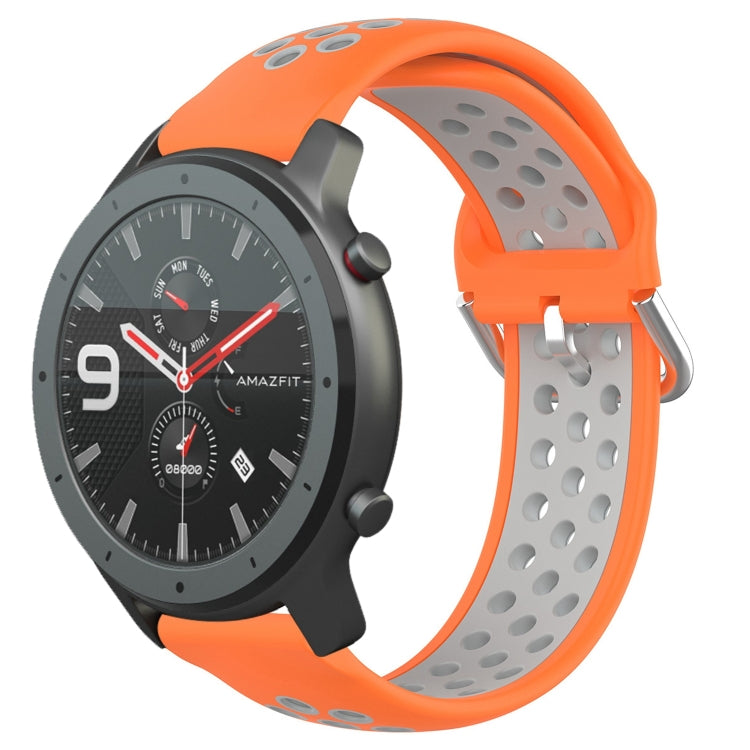 Cinturino sportivo in silicone traspirante perforato da 22 mm, For Amazfit GTR 47mm