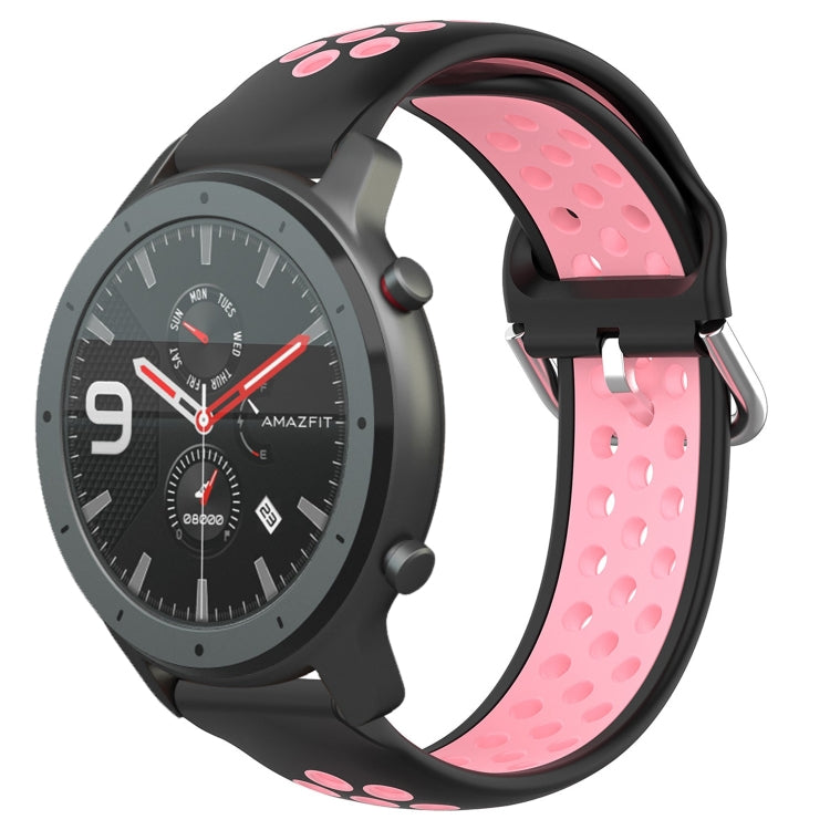 Cinturino sportivo in silicone traspirante perforato da 22 mm, For Amazfit GTR 47mm