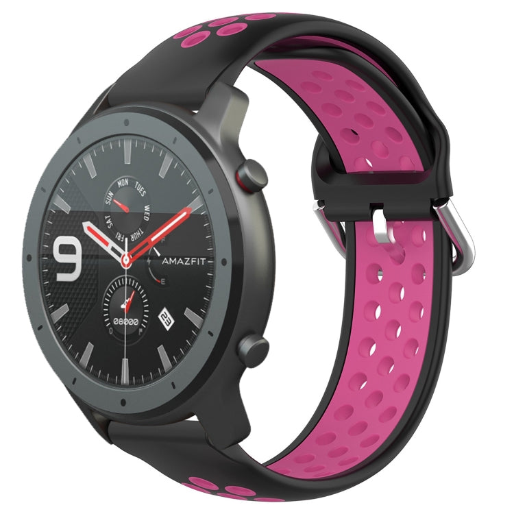 Cinturino sportivo in silicone traspirante perforato da 22 mm, For Amazfit GTR 47mm