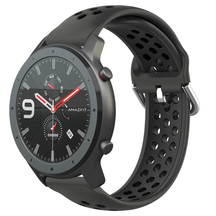Cinturino sportivo in silicone traspirante perforato da 22 mm, For Amazfit GTR 47mm