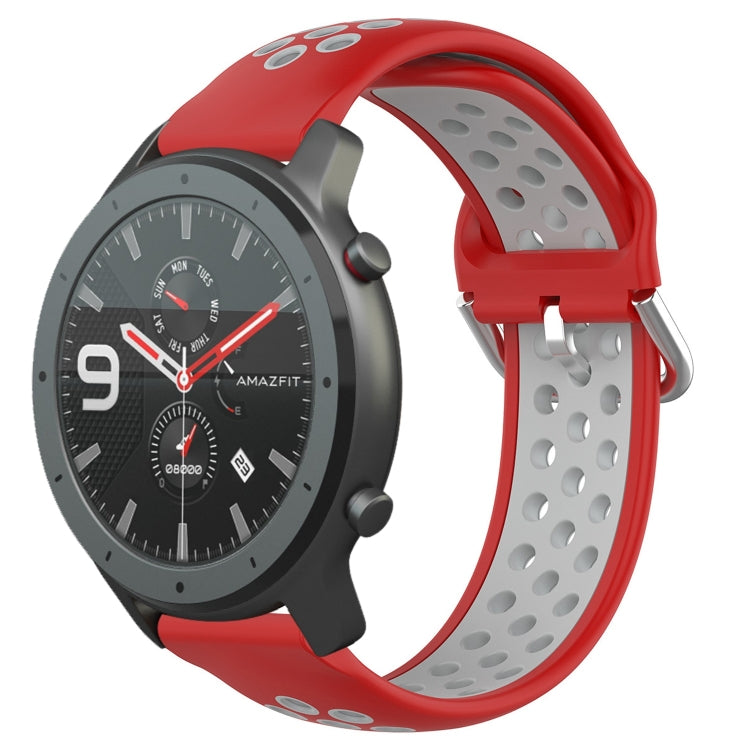 Cinturino sportivo in silicone traspirante perforato da 22 mm, For Amazfit GTR 47mm