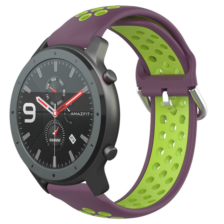Cinturino sportivo in silicone traspirante perforato da 22 mm, For Amazfit GTR 47mm