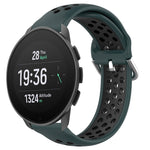 Cinturino sportivo in silicone traspirante perforato da 22 mm, For Suunto 9 Peak Pro