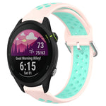 Cinturino sportivo in silicone traspirante perforato da 22 mm, For Garmin Forerunner 255