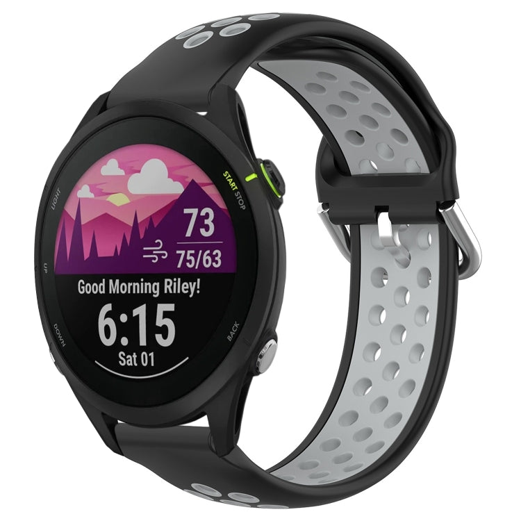 Cinturino sportivo in silicone traspirante perforato da 22 mm, For Garmin Forerunner 255