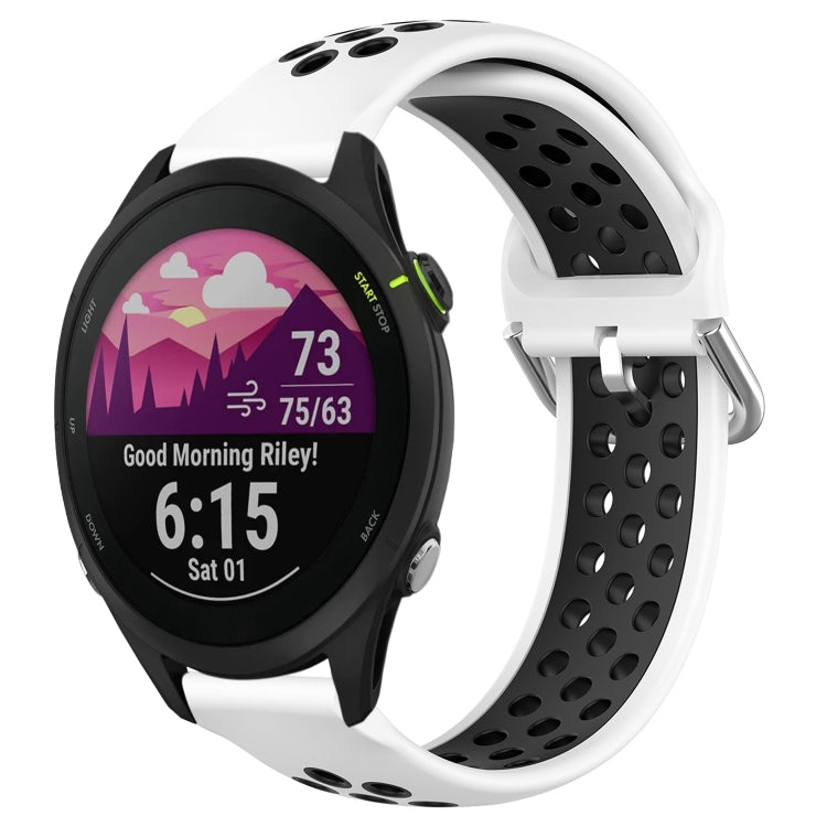 Cinturino sportivo in silicone traspirante perforato da 22 mm, For Garmin Forerunner 255 Music