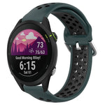 Cinturino sportivo in silicone traspirante perforato da 22 mm, For Garmin Forerunner 255 Music