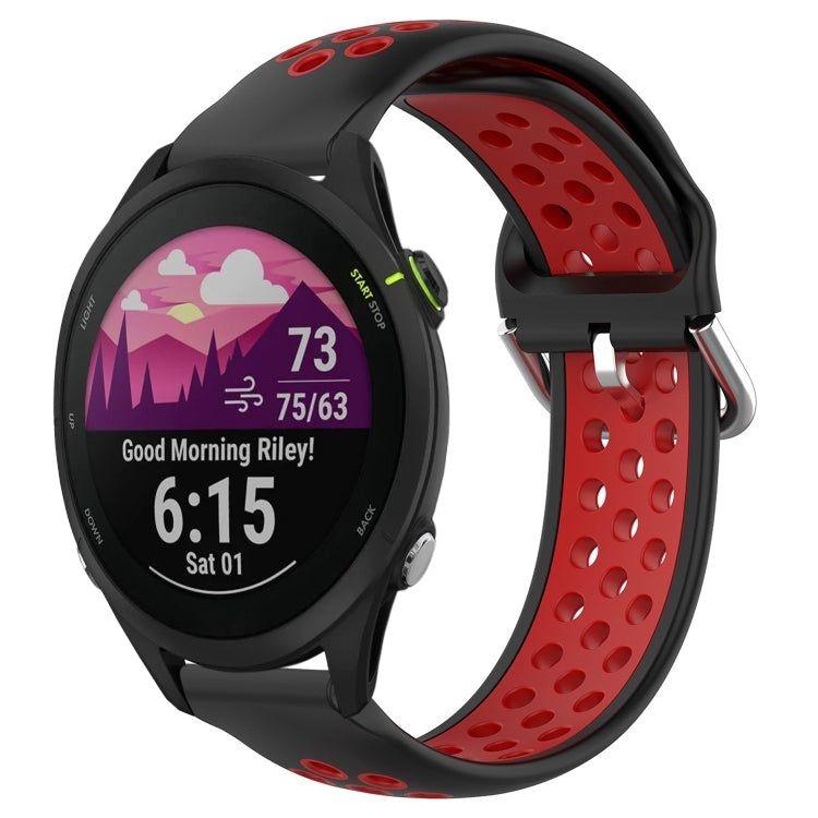 Cinturino sportivo in silicone traspirante perforato da 22 mm, For Garmin Forerunner 255 Music