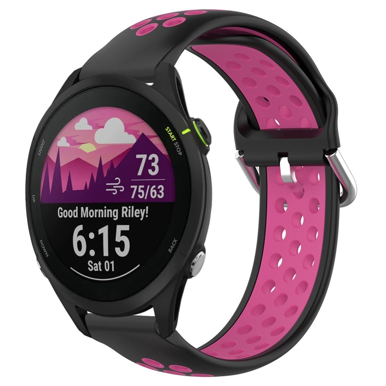 Cinturino sportivo in silicone traspirante perforato da 22 mm, For Garmin Forerunner 255 Music
