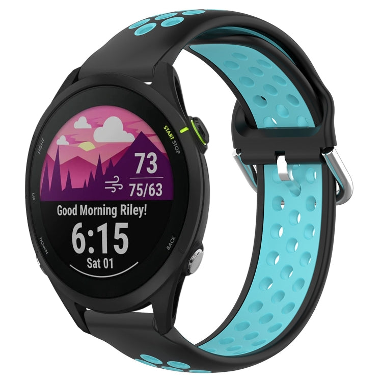 Cinturino sportivo in silicone traspirante perforato da 22 mm, For Garmin Forerunner 255 Music