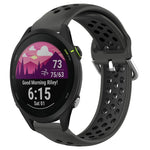Cinturino sportivo in silicone traspirante perforato da 22 mm, For Garmin Forerunner 255 Music