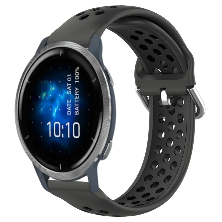 Cinturino sportivo in silicone traspirante perforato da 22 mm, For Garmin Venu 2