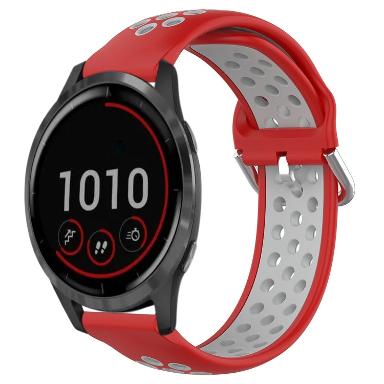 Cinturino sportivo in silicone traspirante perforato da 22 mm, For Garmin Vivoactive4