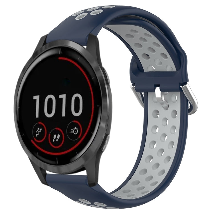 Cinturino sportivo in silicone traspirante perforato da 22 mm, For Garmin Vivoactive4