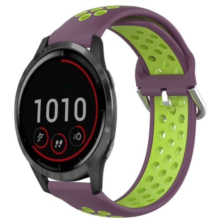 Cinturino sportivo in silicone traspirante perforato da 22 mm, For Garmin Vivoactive4