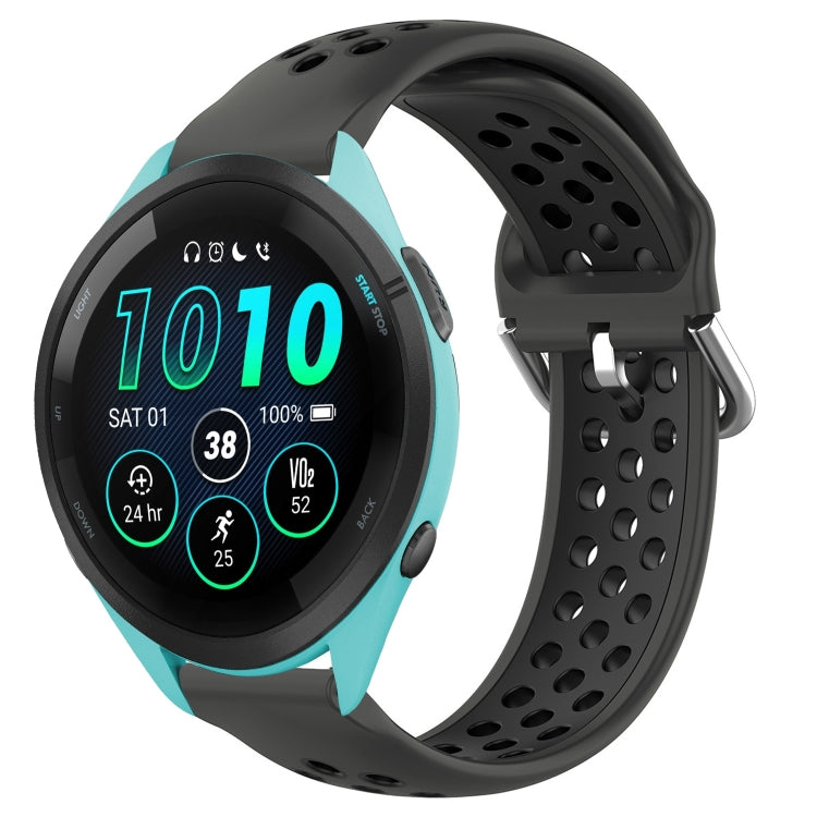 Cinturino sportivo in silicone traspirante perforato da 22 mm, For Garmin Forerunner 265 Music