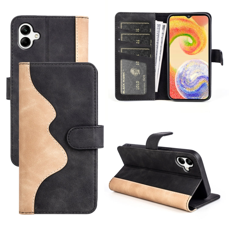 Per Samsung Galaxy A04 Custodia per cellulare in pelle a conchiglia orizzontale con cuciture, For Samsung Galaxy A04