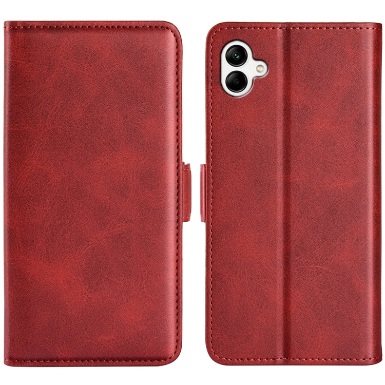 Per Samsung Galaxy A04 Custodia per telefono orizzontale in pelle con fibbia magnetica a doppio lato, For Samsung Galaxy A04