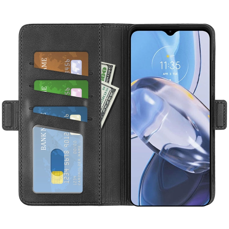 Per Motorola Moto E22 / E22i Custodia per telefono orizzontale in pelle con fibbia magnetica a doppio lato, For Motorola Moto E22 / E22i