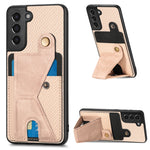Portafoglio in fibra di carbonio Flip Card Custodia per telefono con supporto a forma di K, For Samsung Galaxy S21+ 5G, For Samsung Galaxy S21 Ultra 5G, For Samsung Galaxy S20 FE, For Samsung Galaxy A50