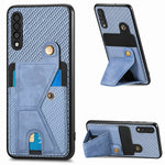 Portafoglio in fibra di carbonio Flip Card Custodia per telefono con supporto a forma di K, For Samsung Galaxy S21+ 5G, For Samsung Galaxy S21 Ultra 5G, For Samsung Galaxy S20 FE, For Samsung Galaxy A50