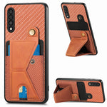 Portafoglio in fibra di carbonio Flip Card Custodia per telefono con supporto a forma di K, For Samsung Galaxy S21+ 5G, For Samsung Galaxy S21 Ultra 5G, For Samsung Galaxy S20 FE, For Samsung Galaxy A50