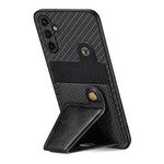 Portafoglio in fibra di carbonio Flip Card Custodia per telefono con supporto a forma di K, For Samsung Galaxy A14 5G, For Samsung Galaxy A13  5G, For Samsung Galaxy A13 4G, For Samsung Galaxy A04 4G
