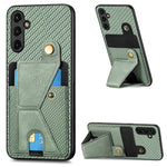 Portafoglio in fibra di carbonio Flip Card Custodia per telefono con supporto a forma di K, For Samsung Galaxy A14 5G, For Samsung Galaxy A13  5G, For Samsung Galaxy A13 4G, For Samsung Galaxy A04 4G