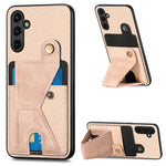 Portafoglio in fibra di carbonio Flip Card Custodia per telefono con supporto a forma di K, For Samsung Galaxy A14 5G, For Samsung Galaxy A13  5G, For Samsung Galaxy A13 4G, For Samsung Galaxy A04 4G