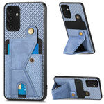 Portafoglio in fibra di carbonio Flip Card Custodia per telefono con supporto a forma di K, For Samsung Galaxy A14 5G, For Samsung Galaxy A13  5G, For Samsung Galaxy A13 4G, For Samsung Galaxy A04 4G