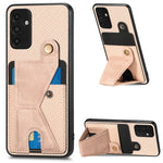 Portafoglio in fibra di carbonio Flip Card Custodia per telefono con supporto a forma di K, For Samsung Galaxy A14 5G, For Samsung Galaxy A13  5G, For Samsung Galaxy A13 4G, For Samsung Galaxy A04 4G