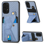 Portafoglio in fibra di carbonio Flip Card Custodia per telefono con supporto a forma di K, For Samsung Galaxy A14 5G, For Samsung Galaxy A13  5G, For Samsung Galaxy A13 4G, For Samsung Galaxy A04 4G