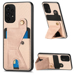 Portafoglio in fibra di carbonio Flip Card Custodia per telefono con supporto a forma di K, For Samsung Galaxy A14 5G, For Samsung Galaxy A13  5G, For Samsung Galaxy A13 4G, For Samsung Galaxy A04 4G