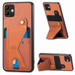 Portafoglio in fibra di carbonio Flip Card Custodia per telefono con supporto a forma di K, For Samsung Galaxy A14 5G, For Samsung Galaxy A13  5G, For Samsung Galaxy A13 4G, For Samsung Galaxy A04 4G