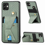 Portafoglio in fibra di carbonio Flip Card Custodia per telefono con supporto a forma di K, For Samsung Galaxy A14 5G, For Samsung Galaxy A13  5G, For Samsung Galaxy A13 4G, For Samsung Galaxy A04 4G