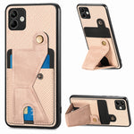 Portafoglio in fibra di carbonio Flip Card Custodia per telefono con supporto a forma di K, For Samsung Galaxy A14 5G, For Samsung Galaxy A13  5G, For Samsung Galaxy A13 4G, For Samsung Galaxy A04 4G