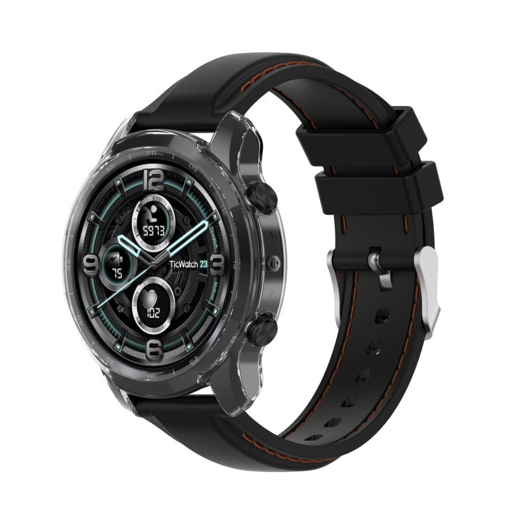 Guscio protettivo mezzo avvolto trasparente in TPU, For Ticwatch Pro 3 Ultra, For Ticwatch Pro X, For Ticwatch Pro 3 GPS, For Ticwatch Pro 3 Ultra GPS