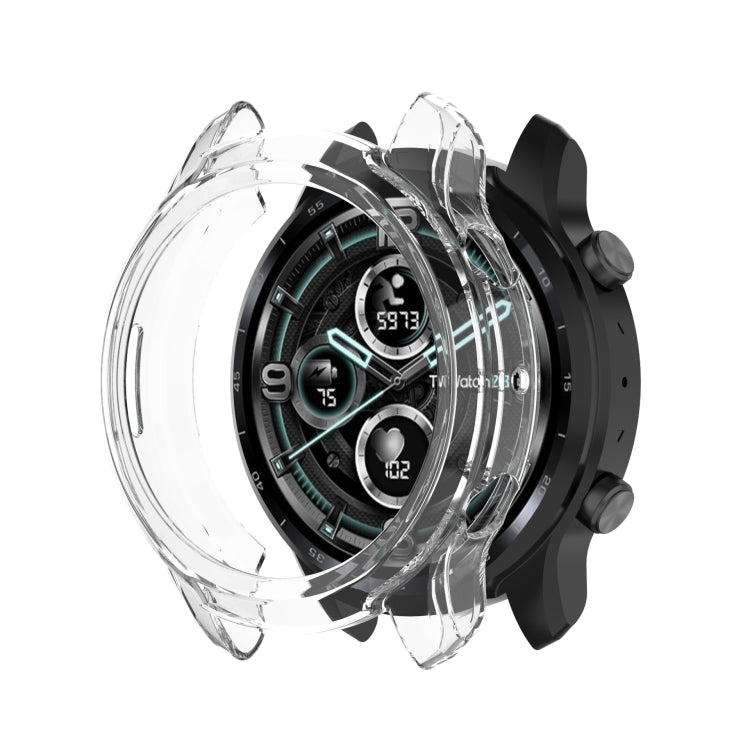 Guscio protettivo mezzo avvolto trasparente in TPU, For Ticwatch Pro 3 Ultra, For Ticwatch Pro X, For Ticwatch Pro 3 GPS, For Ticwatch Pro 3 Ultra GPS