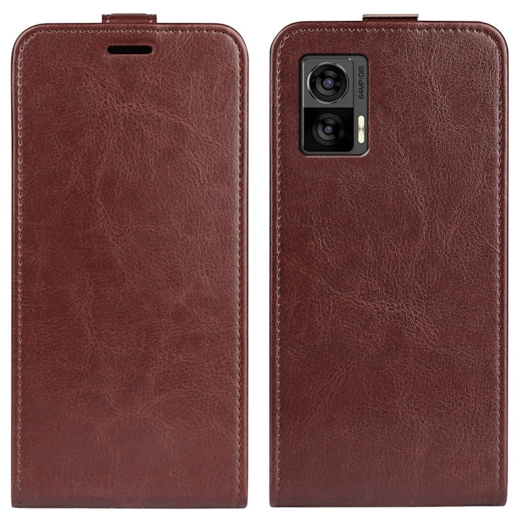 Per Motorola Moto E22 / E22i R64 Custodia per telefono in pelle con vibrazione verticale, For Motorola Moto E22 / E22i