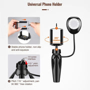 Treppiede da tavolo con luci LED per smartphone