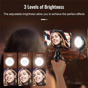 Treppiede da tavolo con luci LED per smartphone