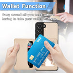 Custodia per telefono con borsa a portafoglio per carte magnetiche in fibra di carbonio, For Samsung Galaxy S21+ 5G, For Samsung Galaxy S21 Ultra 5G, For Samsung Galaxy S20 FE, For Samsung Galaxy A04 4G