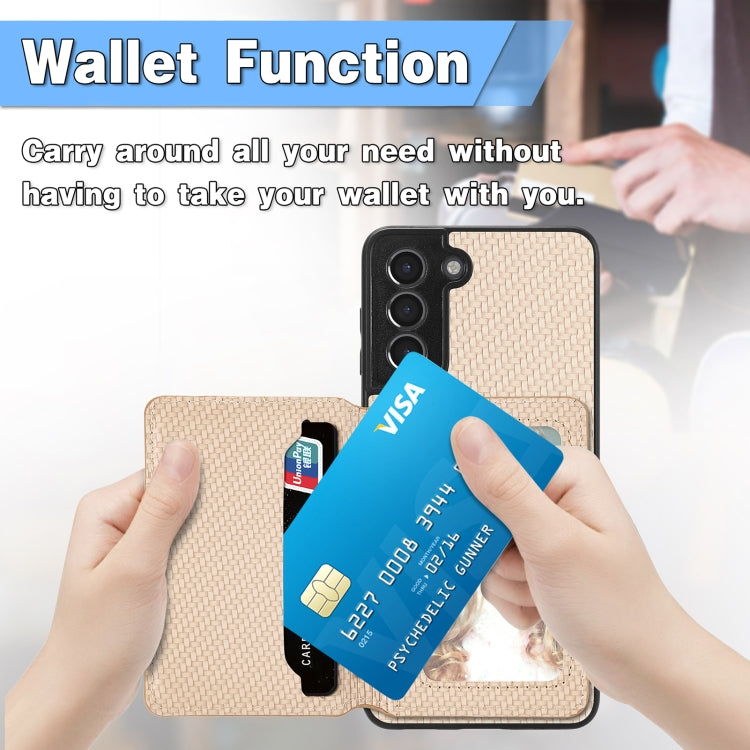Custodia per telefono con borsa a portafoglio per carte magnetiche in fibra di carbonio, For Samsung Galaxy S21+ 5G, For Samsung Galaxy S21 Ultra 5G, For Samsung Galaxy S20 FE, For Samsung Galaxy A04 4G