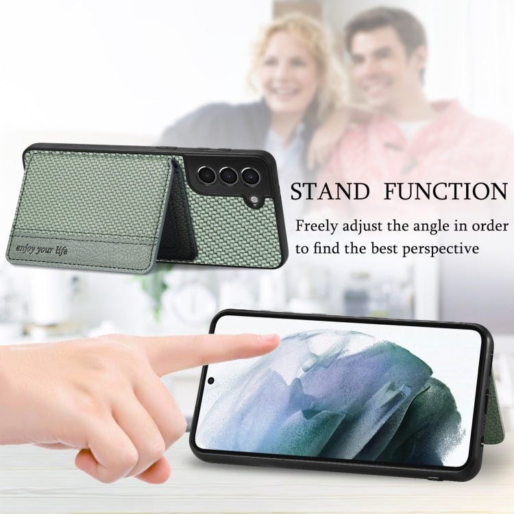 Custodia per telefono con borsa a portafoglio per carte magnetiche in fibra di carbonio, For Samsung Galaxy S21+ 5G, For Samsung Galaxy S21 Ultra 5G, For Samsung Galaxy S20 FE, For Samsung Galaxy A04 4G